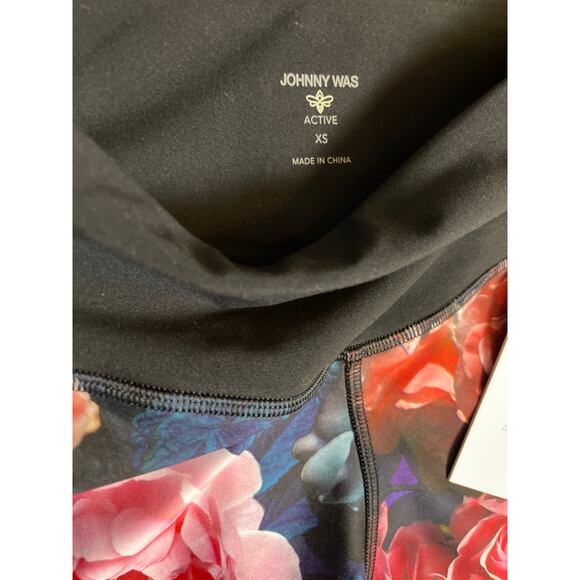 Johnny Was Active V-Yoke Studio Bee Leggings Boho Chic Size XS - Picture 7 of 11